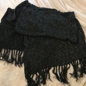 Sparkly Black and Silver Scarf